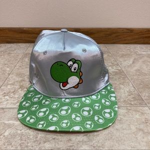 Super Mario Yoshi Satin Flat Bill Hat Adult